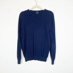 J. Crew Sweater Men's M Slim Navy Long Sleeve‎ Shirt 100% Cotton A2066 Basics